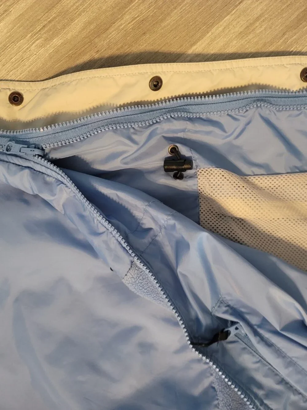 Womens light blue double layered full zip Columbia coat - size 3X